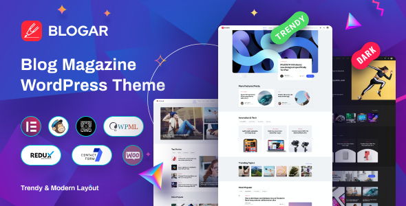 Blogar Blog WordPress Theme 1.3.0