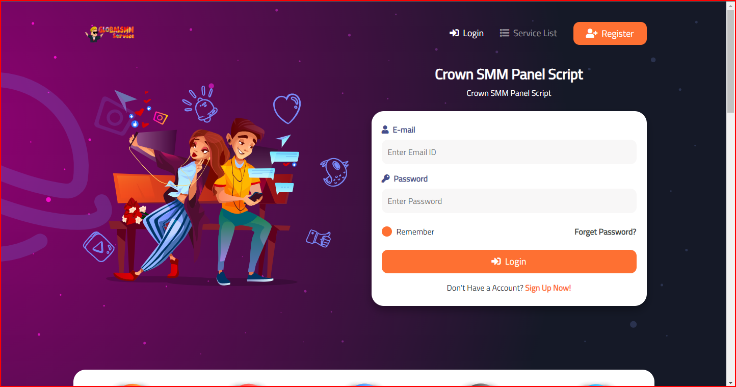 Crown Smm Panel Script With Child Panel - Smm Scripts