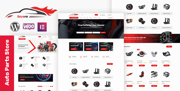 Sayara Auto Parts Store WooCommerce WordPress Theme 1.2.3