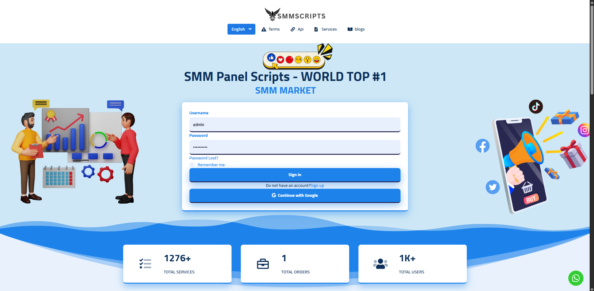 SMM Top Panel Official Script - SMM Scripts